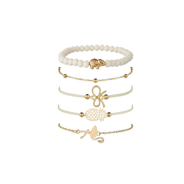 Wild Jungle Marble Stretch 5 Piece Bracelet